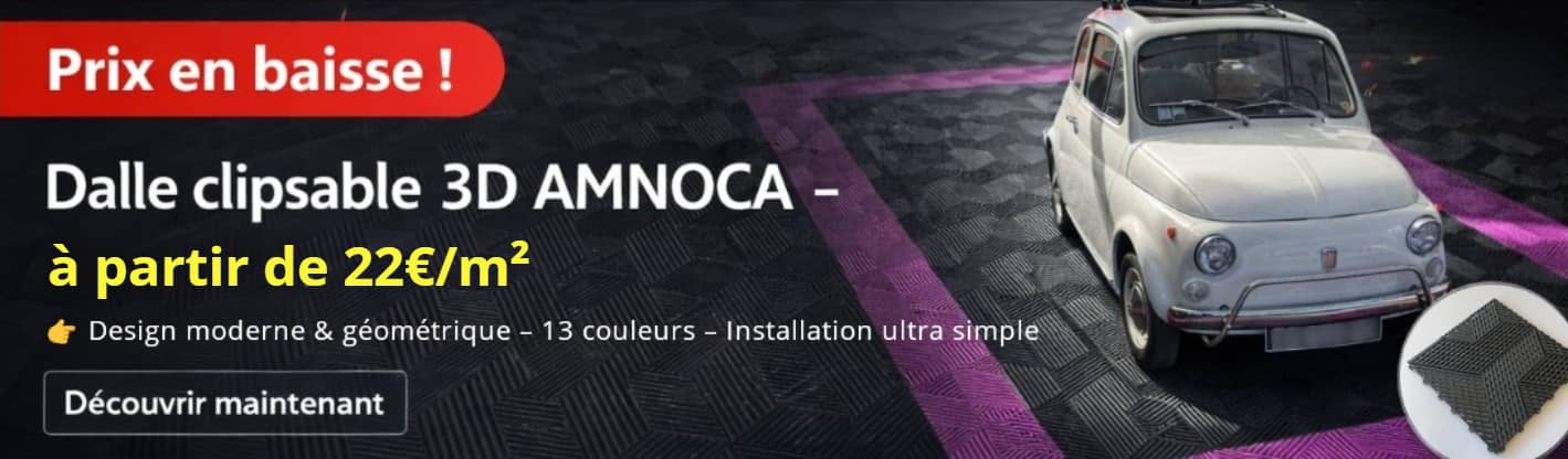 Promotion Dalles Polypropylène Motif 3D AMNOCA - Exclusivité ANC DALLE